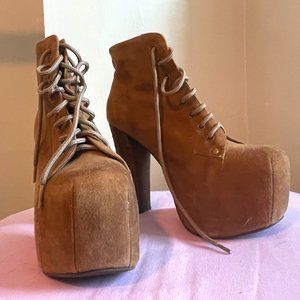 Jeffrey Campbell Lita Suede Ankle Boots 7.5